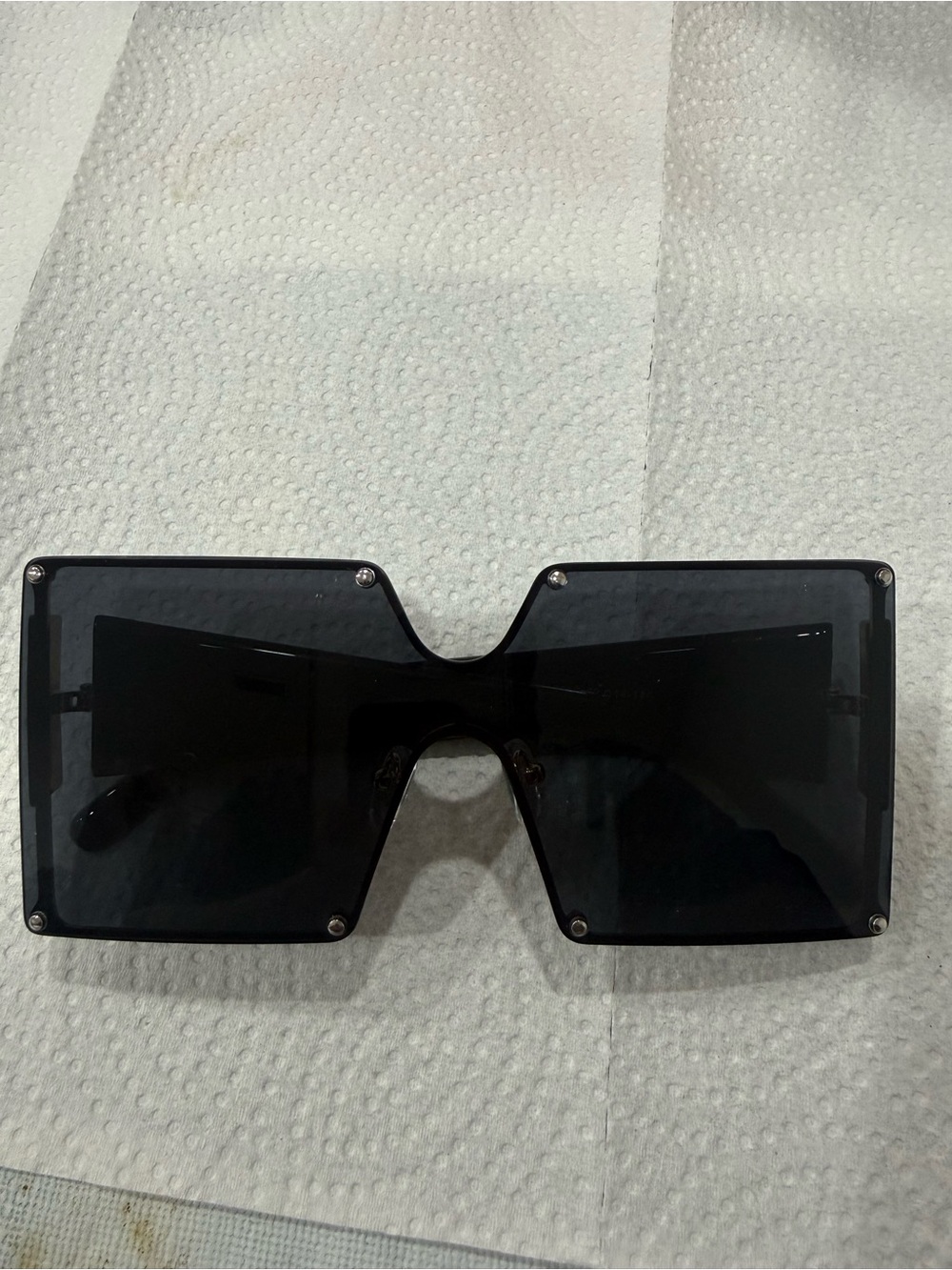 Versace Oversized Black Shield Sunglasses
